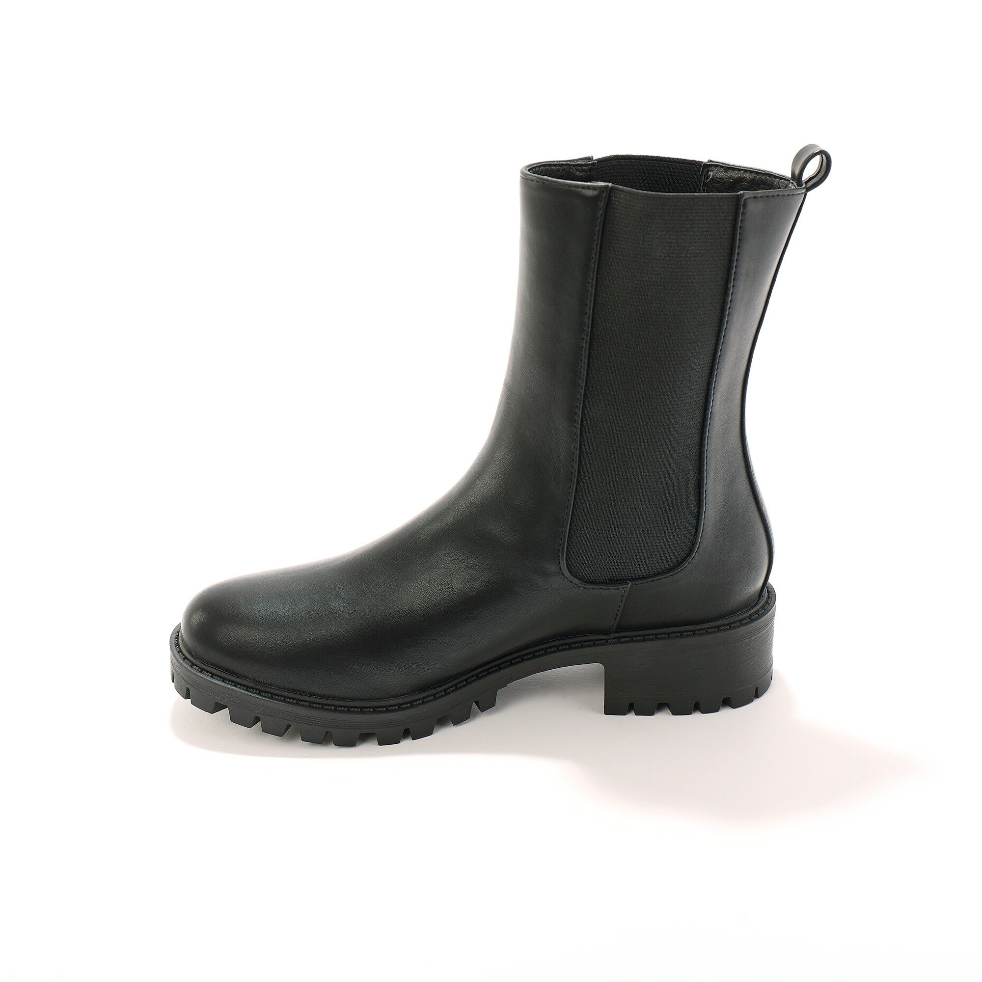 Boots montantes élastiquées à large semelle crantée