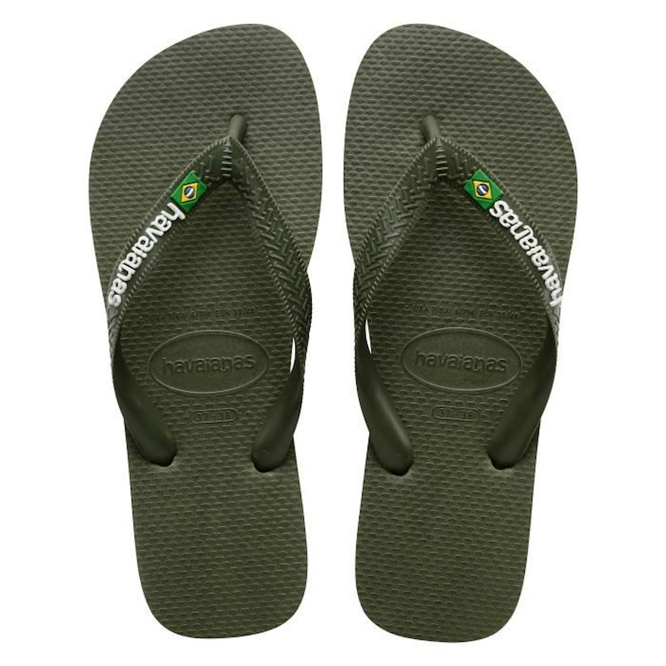 Tong Enfant à enfiler Havaianas Brasil Logo vert