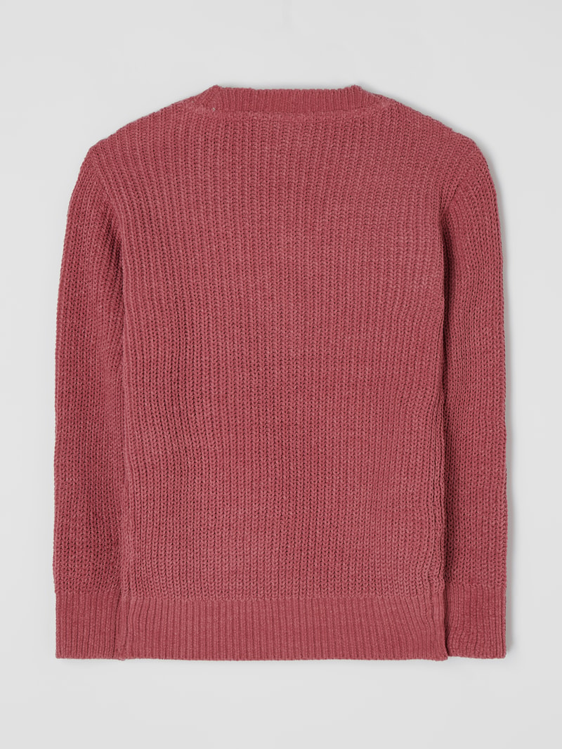 Cardigan aus Samtgarn in mauve