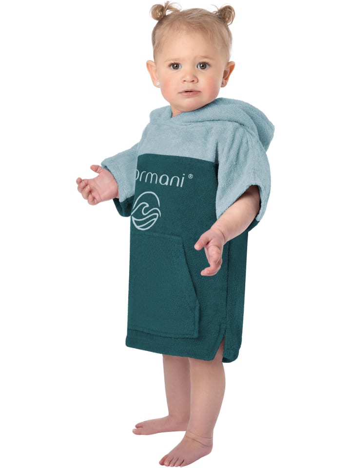 normani Kinder Badeponcho Puwai in Petrol günstig kaufen