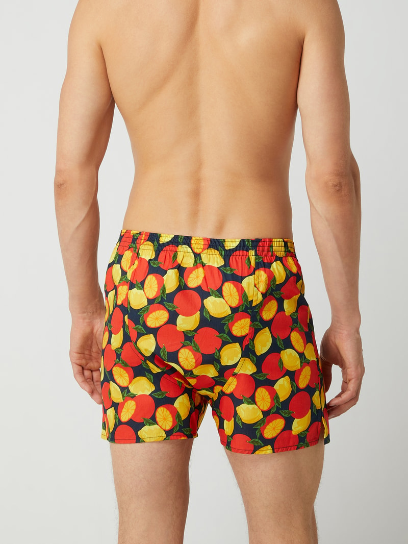 Boxershorts aus Baumwolle mit Allover-Muster in rot