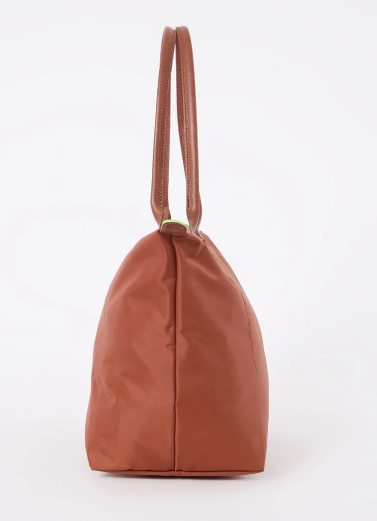 Longchamp Le Pliage Vihreä olkalaukku L nahkayksityiskohdilla