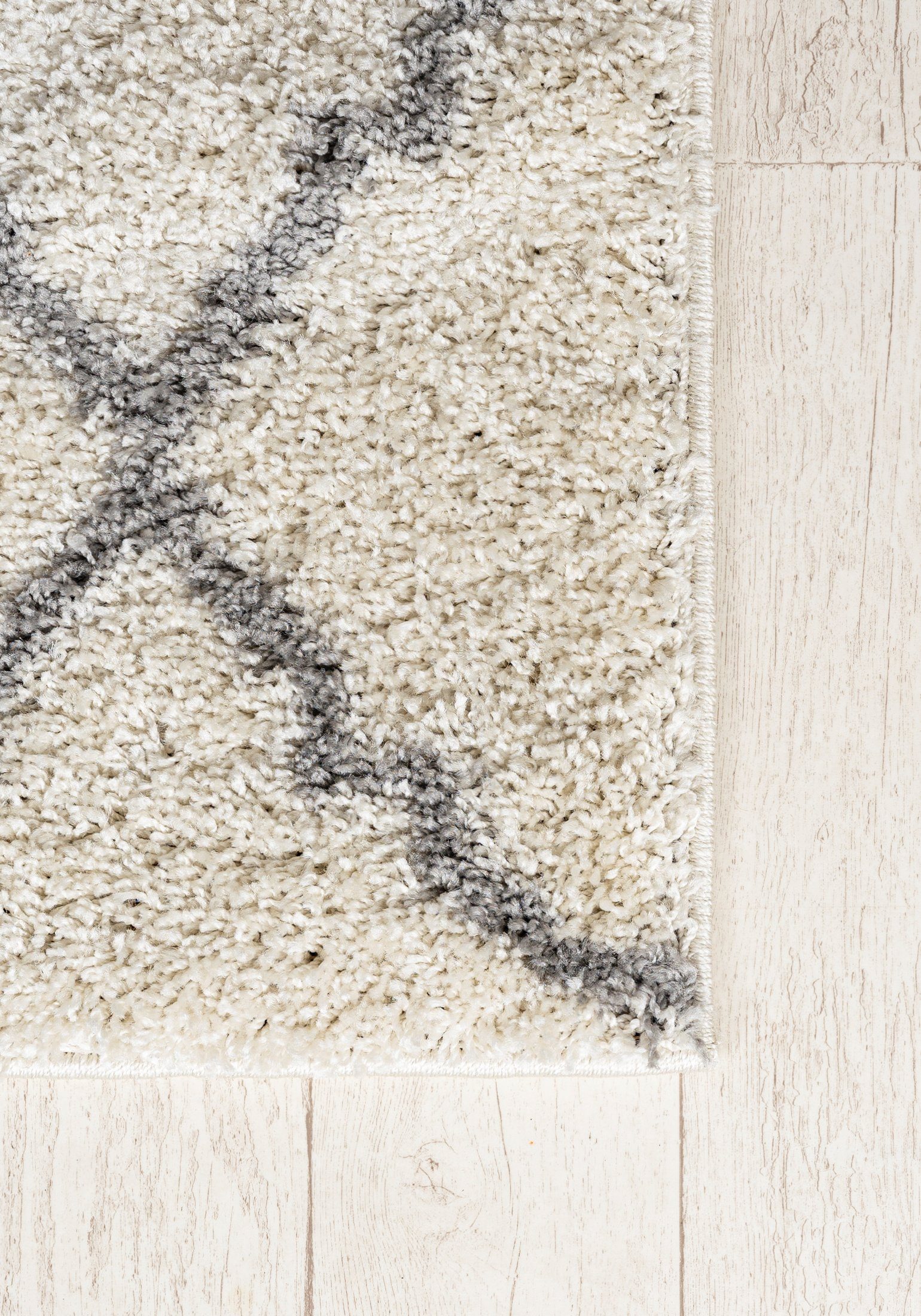Hochflor-Teppich Hochflor Shaggy Teppich für Wohnzimmer - Höhe 30 mm Creme, Mazovia, 60 x 100 cm, Pflegeleicht, Marokkanisches, Langflor, Rechteckig, Weich