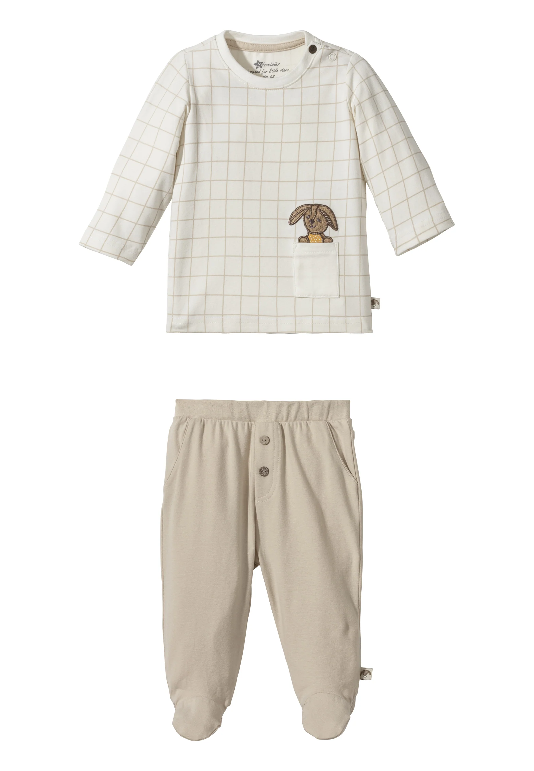 Set Shirt + Hose Hase Happy in beige