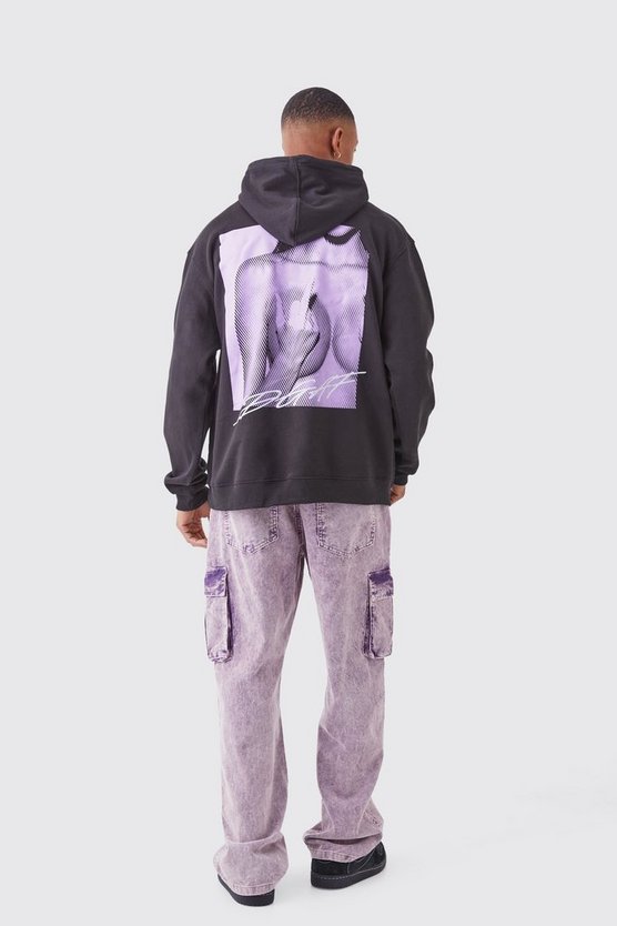 Oversize Hoodie mit Idgaf-Print
