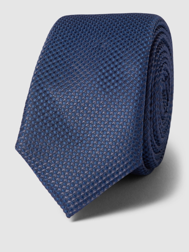 Krawatte mit Strukturmuster Modell 'JACCOLE' in marineblau