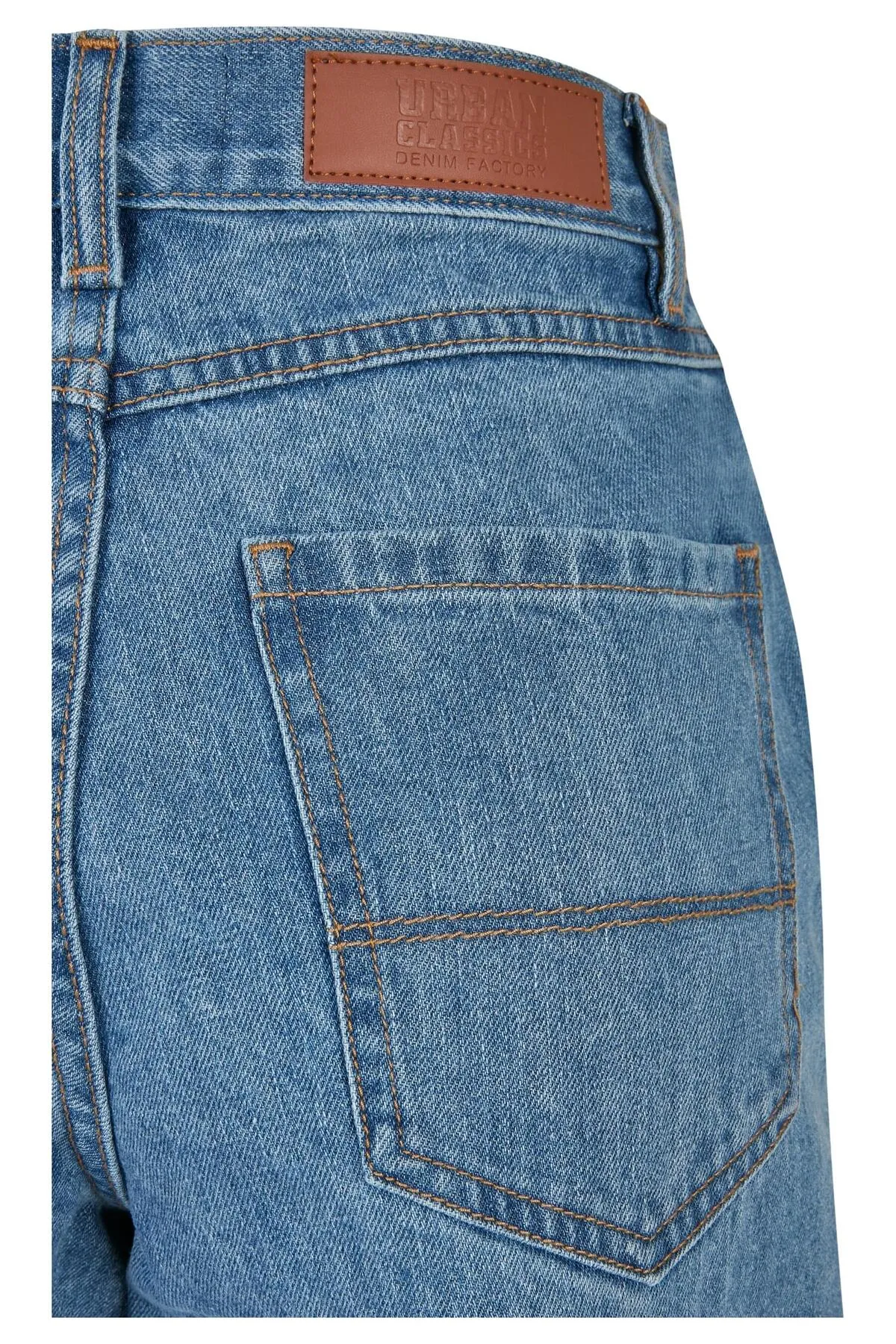 Urban Classics  Damen Denim-Hose im 90er-Jahre-Stil mit hoher Taille und weitem Bein