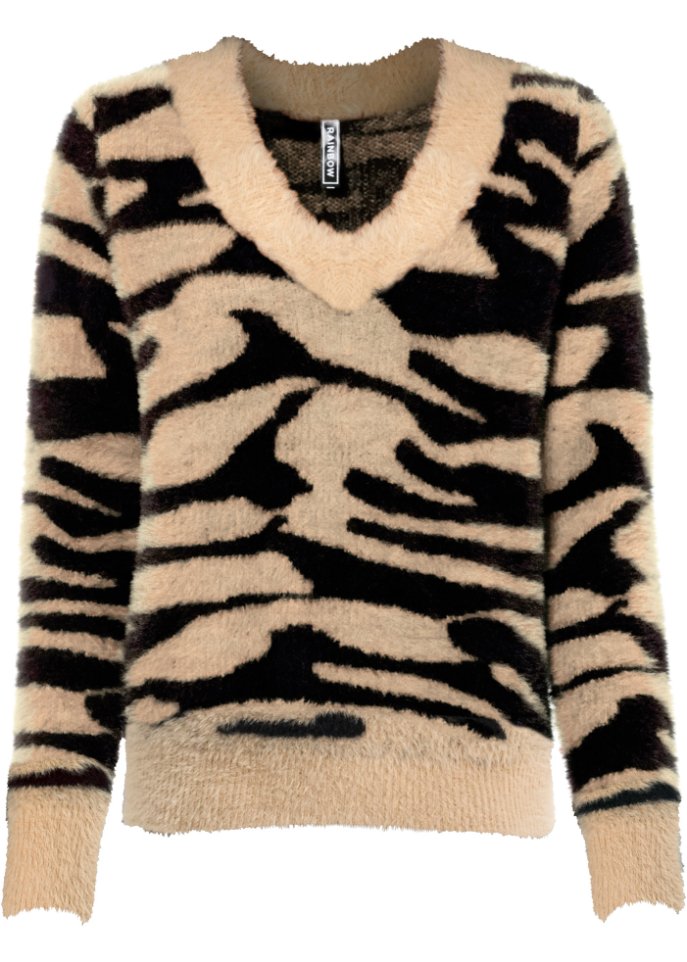 Strickpullover mit Animal-Muster