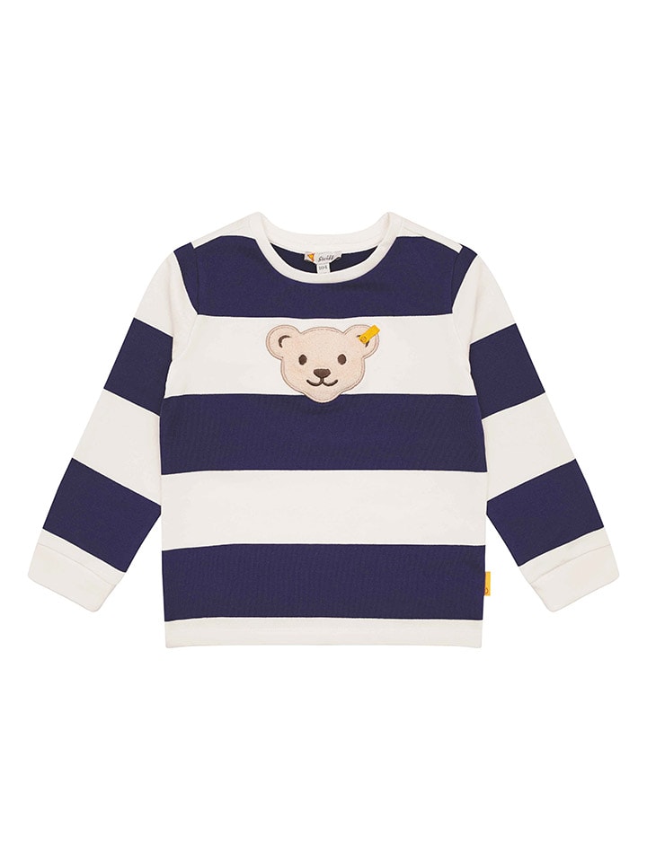 Steiff Sweatshirt in Dunkelblau/ Creme günstig kaufen