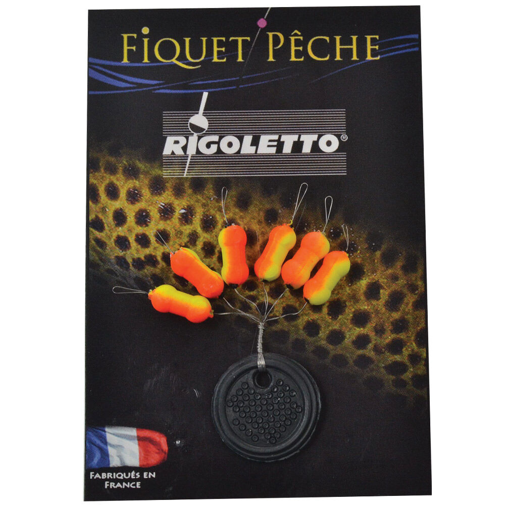 Trout bite indicator, ripstop, two-tone yellow/orange (x6)