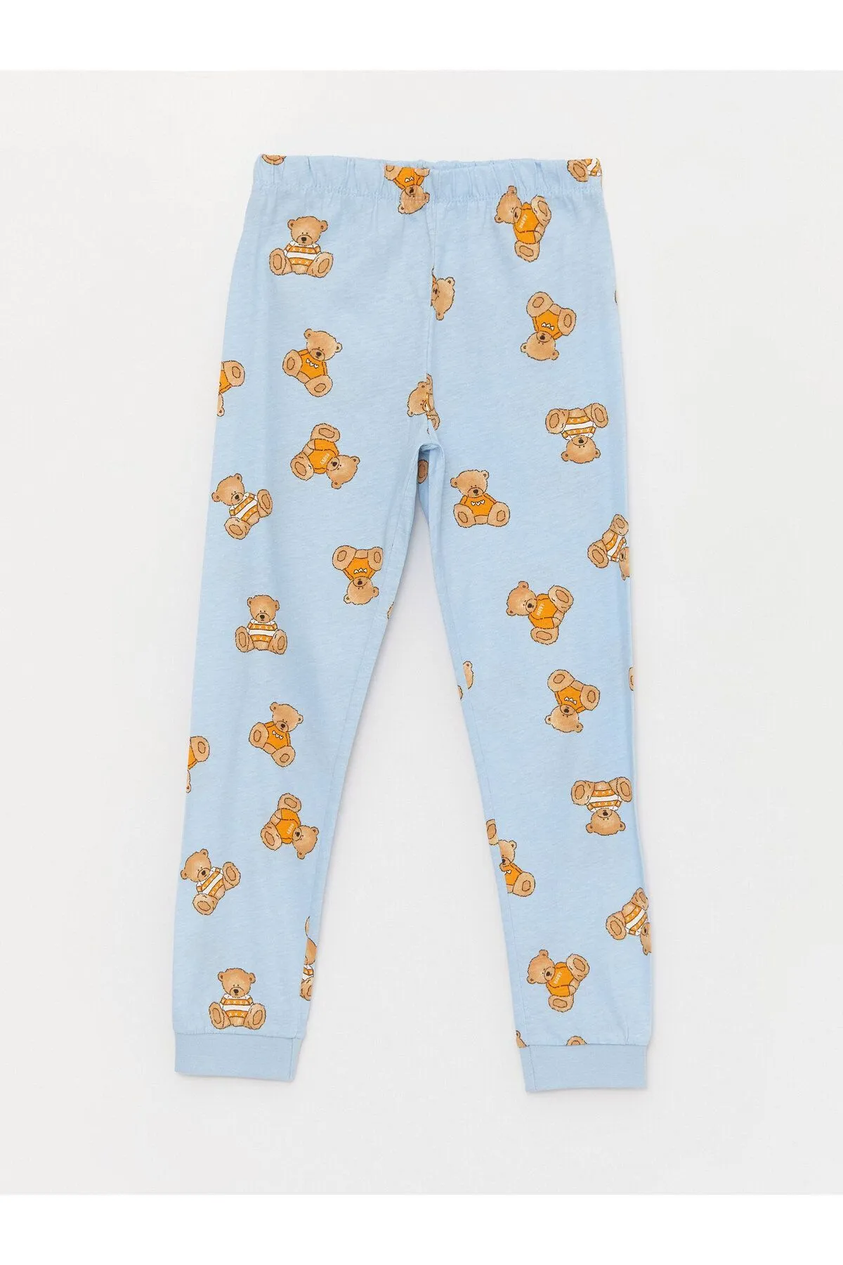 LC Waikiki  Bedrucktes Langarm-Pyjama-Set für Mädchen mit Rundhalsausschnitt