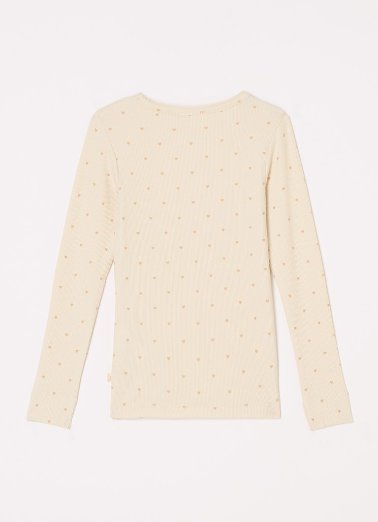 Blusa de manga comprida Lil' Atelier NMFGago em malha canelada de lyocell.