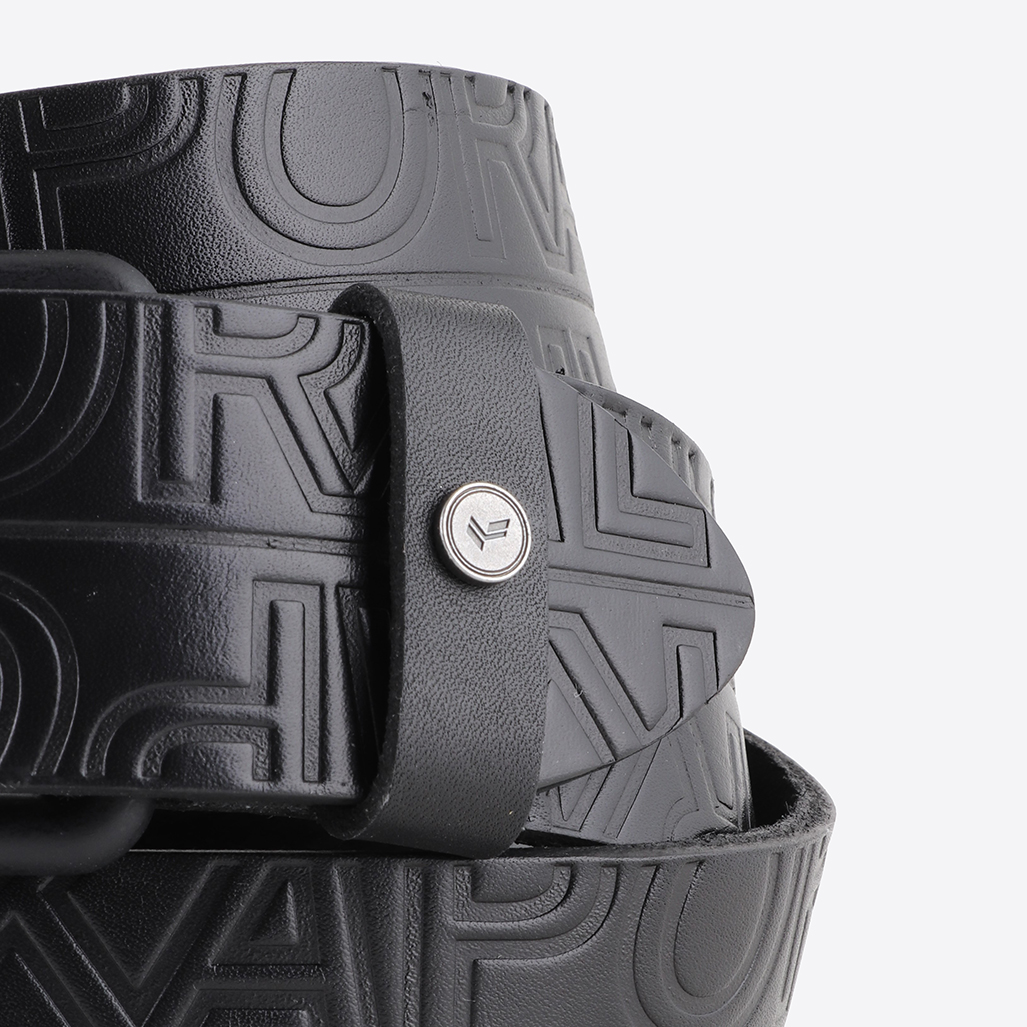 VIMBO  Ceinture en cuir noir Homme