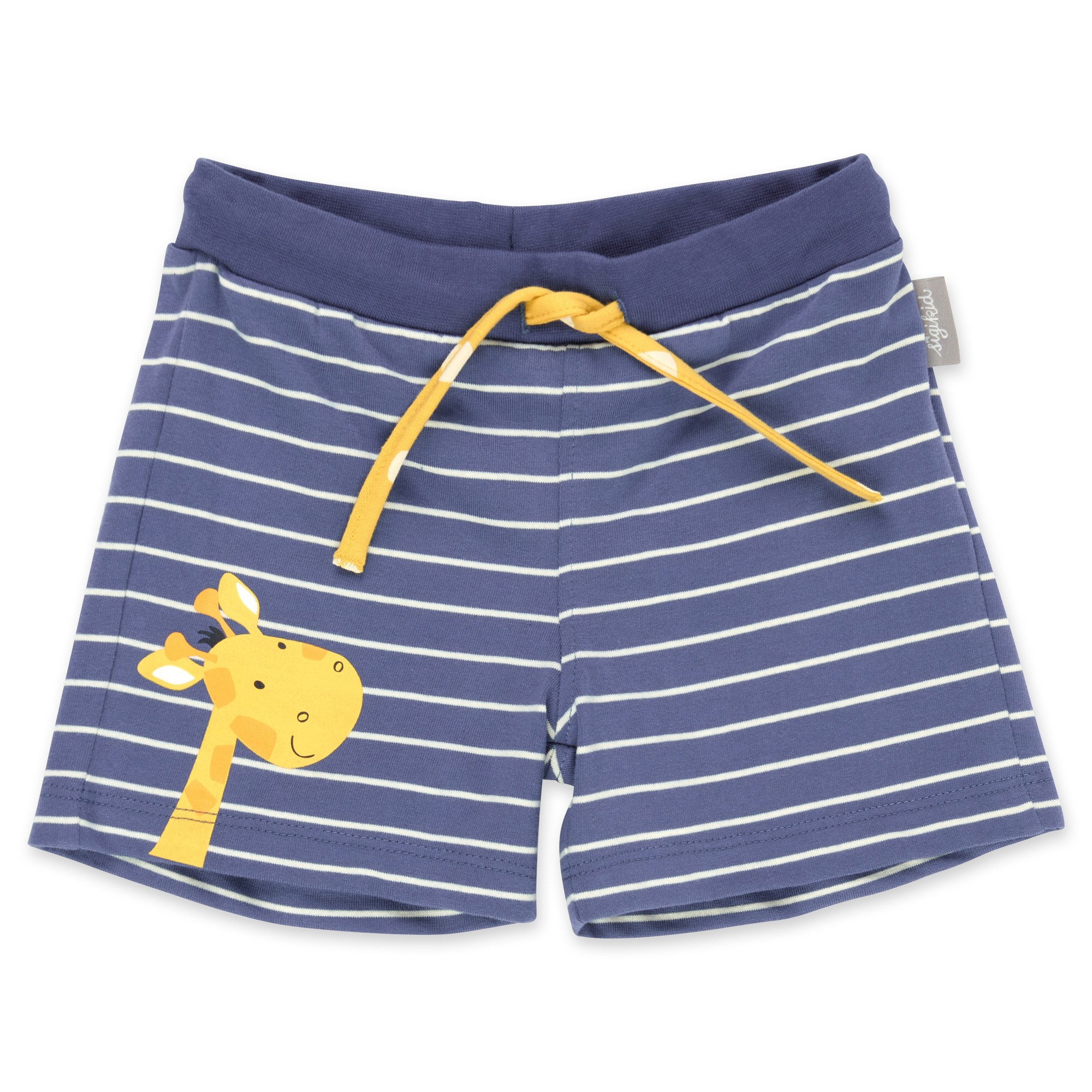 Kurzer Kinder Sommer Schlafanzug Giraffe, gelb-blau