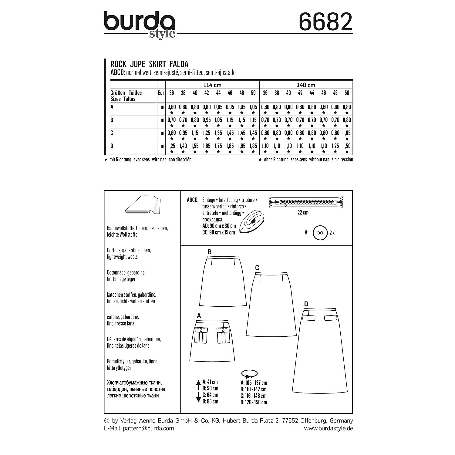 burda Schnitt 6682 