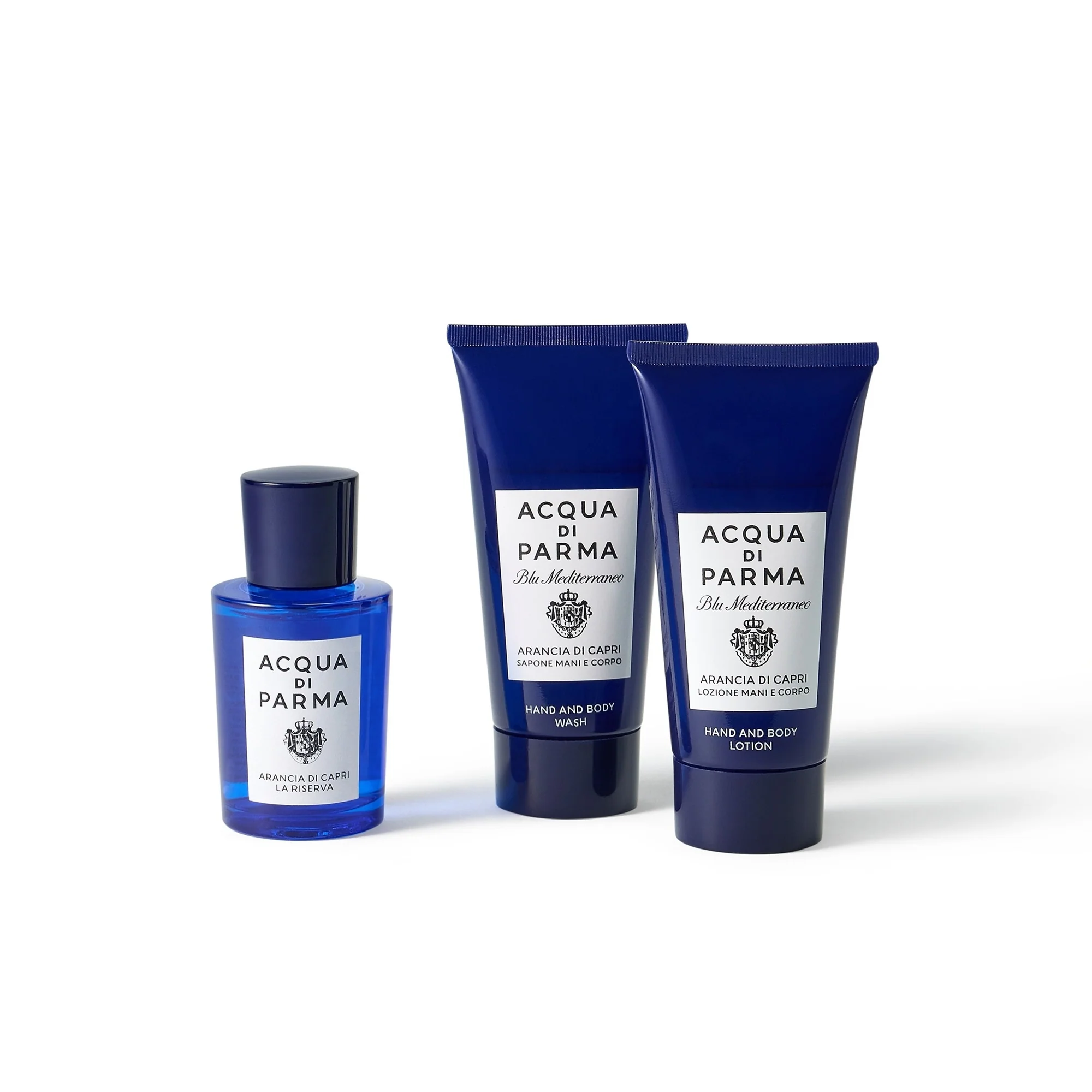 Set cadou Blu Mediterraneo Orange of Capri La Riserva - Set parfum pentru femei, Set parfum barbati, Apa de parfum unisex, Apa de parfum