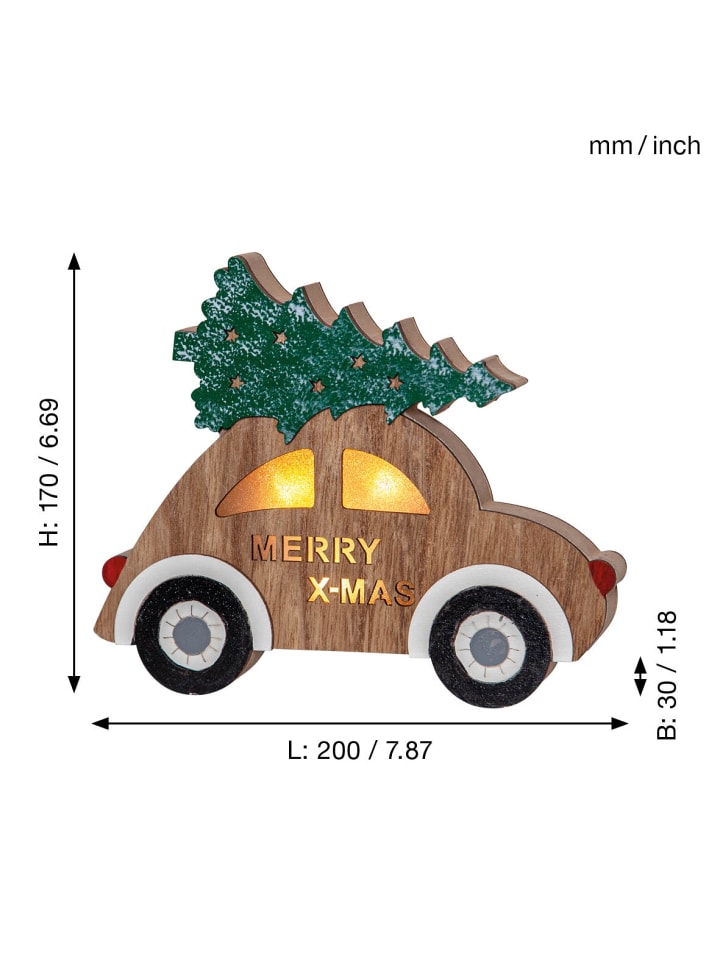 STAR Trading LED Deko-Leuchte Billy, warmweiß, Holz in Braun günstig kaufen onesize