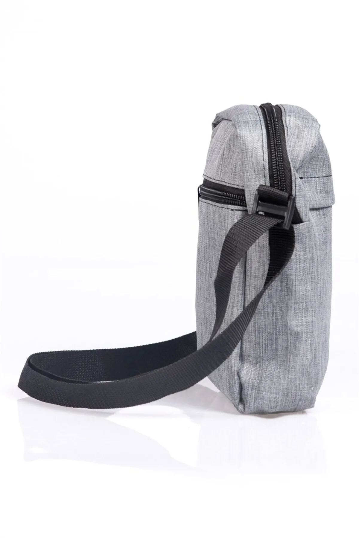Tudors  Graue verstellbare Crossbody-Umhängetasche für Unisex