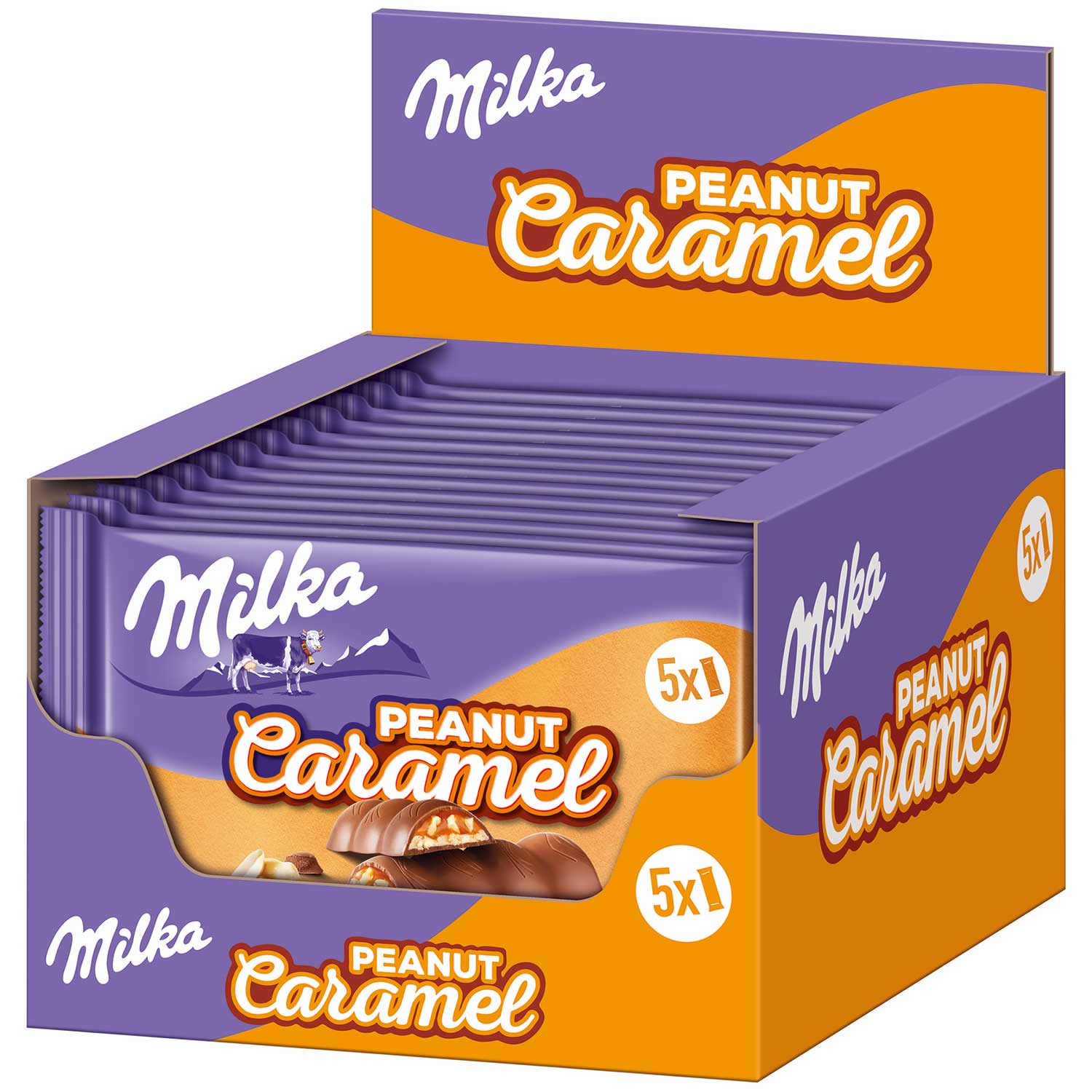 Milka Peanut Caramel Riegel 5x37g