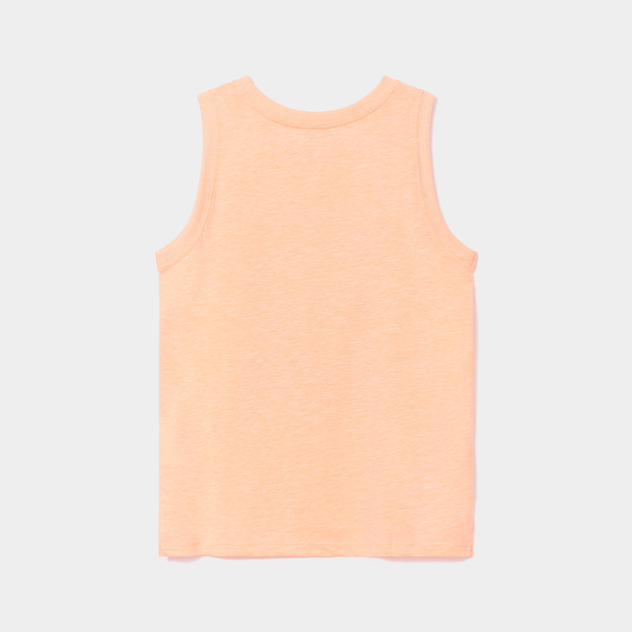 Débardeur droit col rond Liberto orange fluo garçon | La Halle
