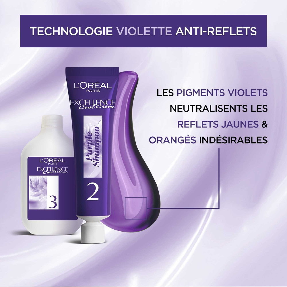 L'Oréal Paris Excellence Cool Crème Coloration permanente cendrée anti-reflets jaunes indésirables