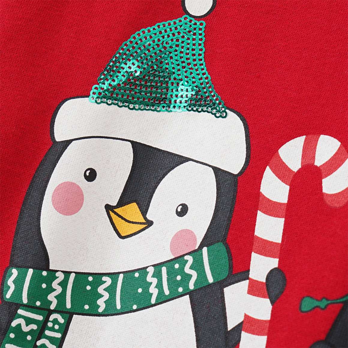 Mädchen Weihnachtssweatshirt mit Applikation rot