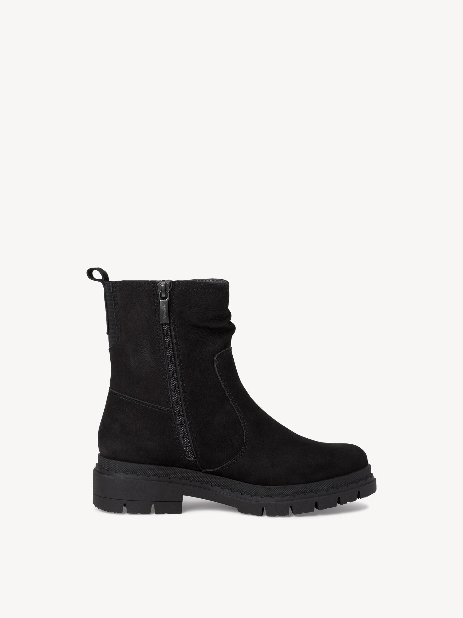 Bottine en cuir - noir
