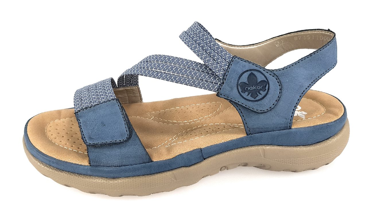 Rieker Guana 64870-14 Blau 14 royal/jeans-weiss