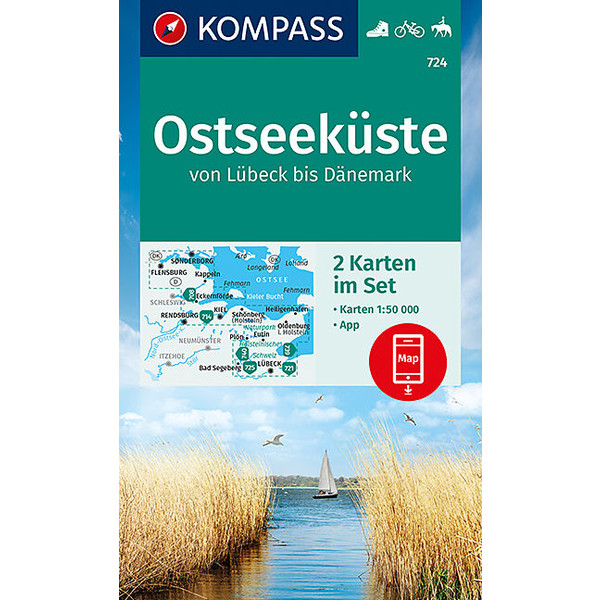 KOMPASS WANDERKARTE OSTSEEKÜSTE VON LÜBECK BIS DÄNEMARK
