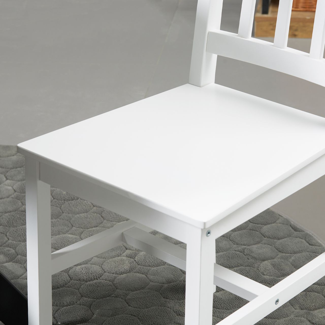 HOMCOM Esszimmerstuhl 2er Set Küchenstuhl, Essstuhl mit Rückenlehne, Kiefernholz