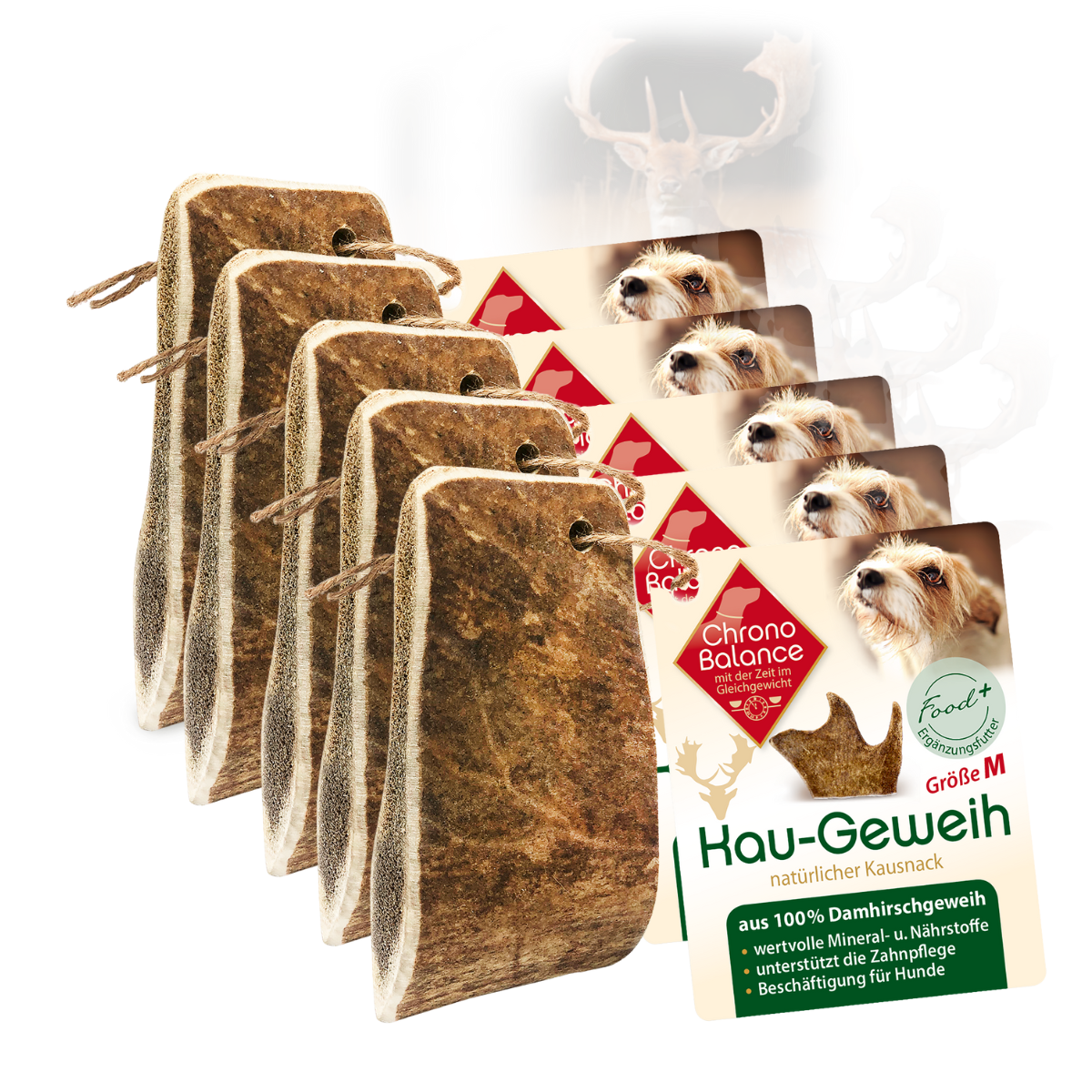 ChronoBalance Snacks ChronoBalance natürliches Damhirsch Kaugeweih 325 g