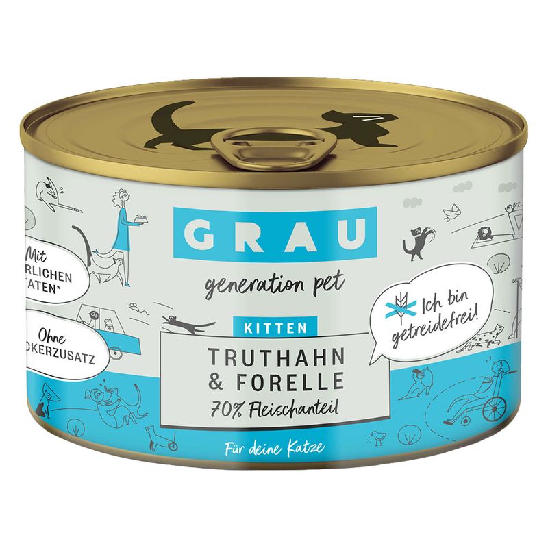 Probierpaket GRAU Kitten 6 x 200 g zu TOP-Preisen