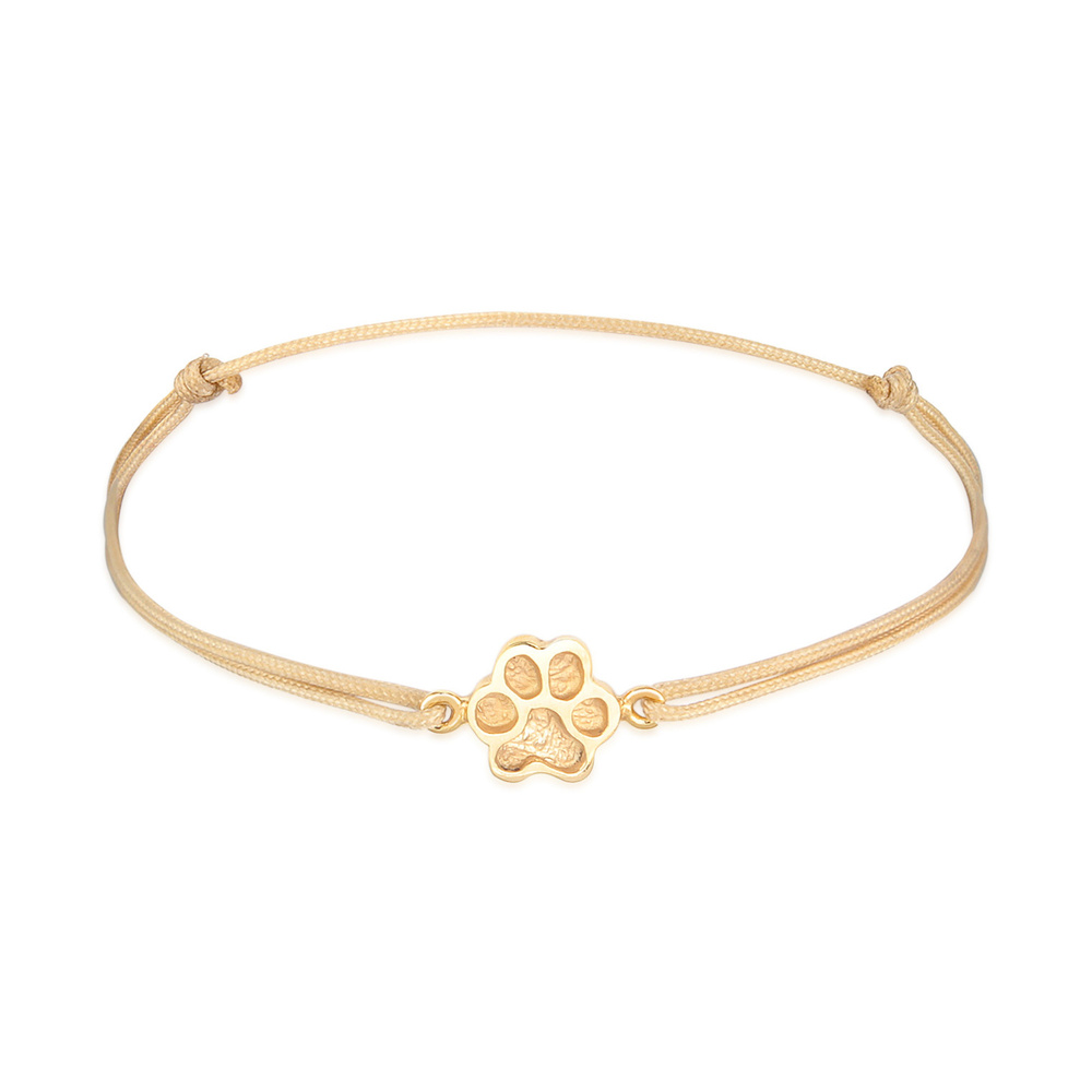 Elli Elli Bracelet Femmes symbole de patte avec textile en argent sterling 925 Bracelet