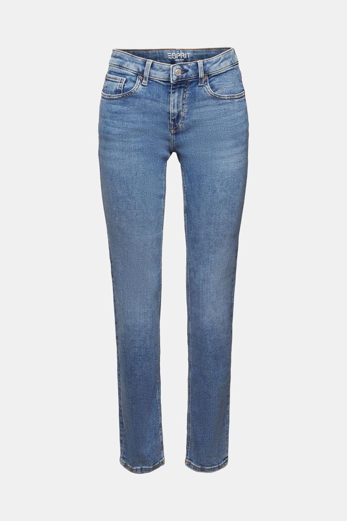 Recycelt: Gerade Jeans mit mittelhohem Bund
