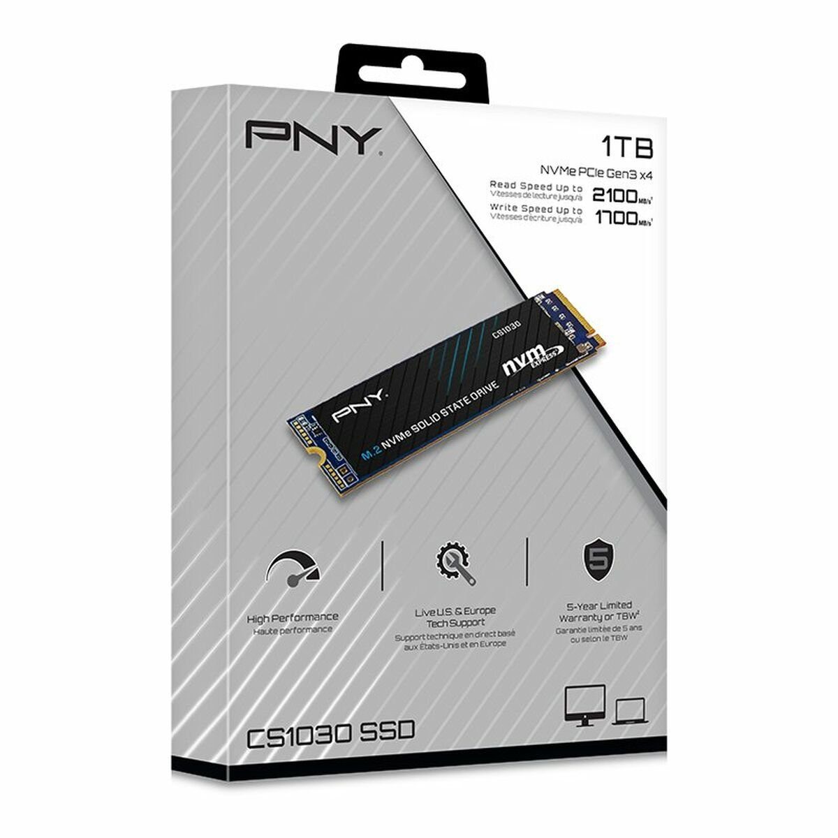 PNY Festplatte PNY CS1030 1 TB interne Gaming-SSD