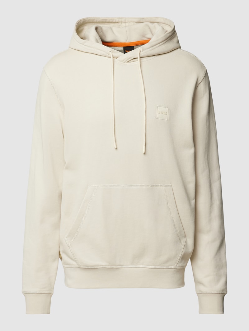 Hoodie mit Känguru-Tasche Modell 'WETALK' in sand
