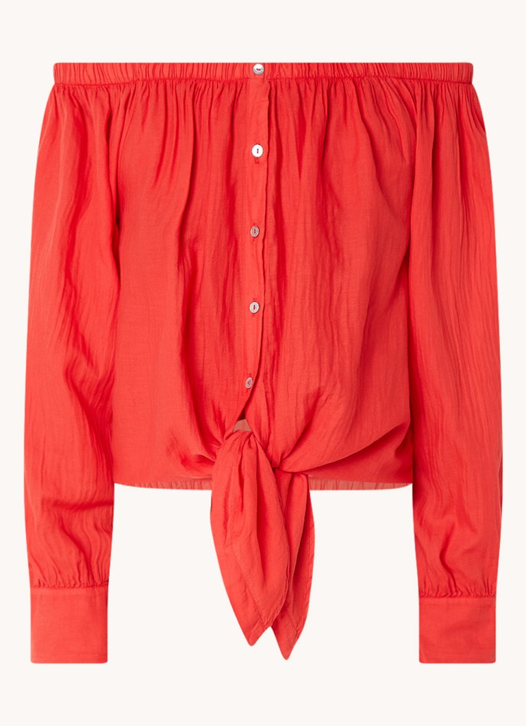 ba&sh Talena off-shoulder top with tie detail