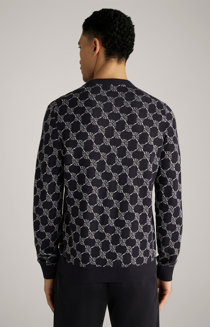 Cornflower-Pullover Ravon in Navy gemustert