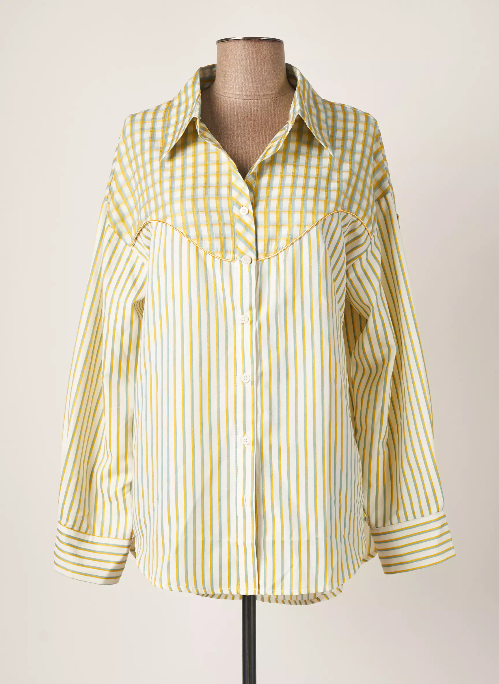 Y Two Chemisiers Femme couleur jaune