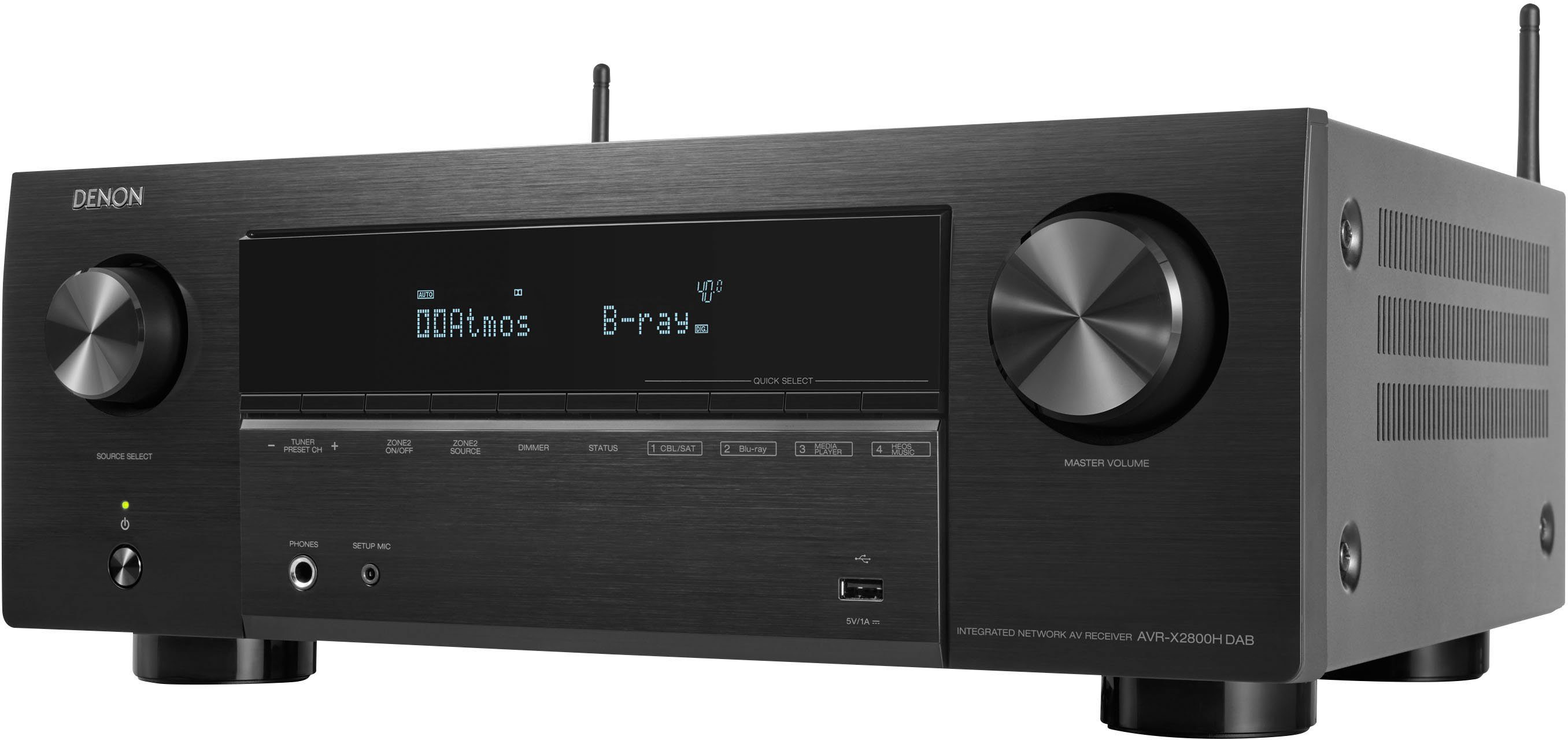 Denon AVR-X2800H DAB 7.2 AV-Receiver (Bluetooth, LAN (Ethernet), WLAN, mit DAB)
