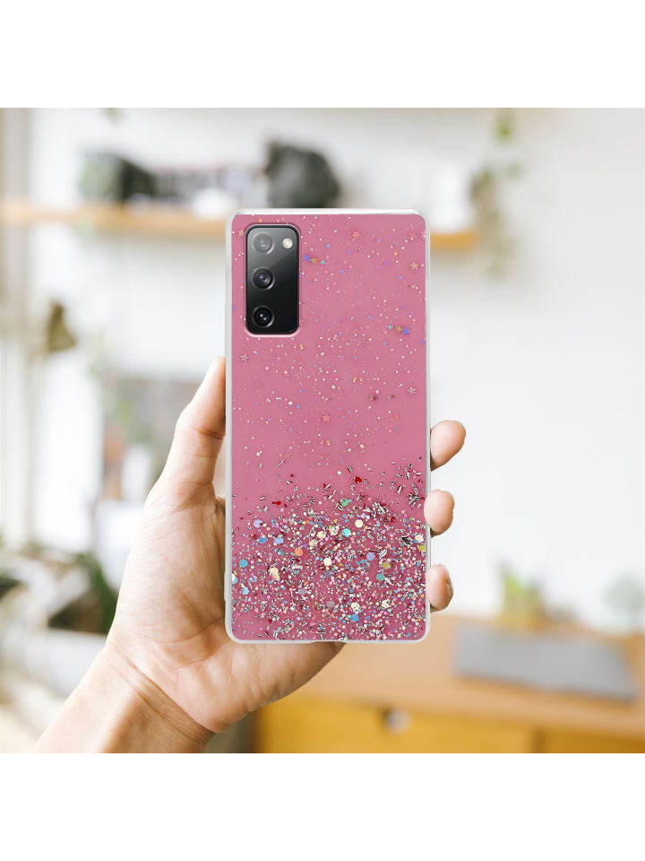 cadorabo Hülle für Samsung Galaxy S20 FE Glitter in Rosa mit Glitter günstig kaufen onesize