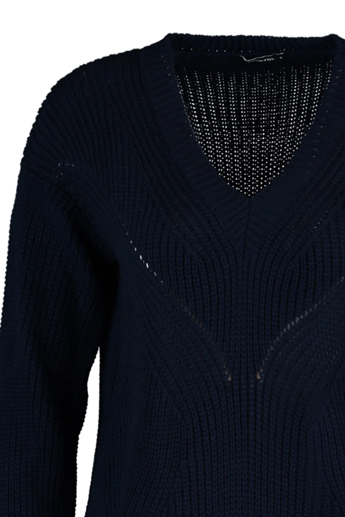 Trendyol Collection  Marineblauer Strickpullover mit Lochmuster TWOAW21KZ0690