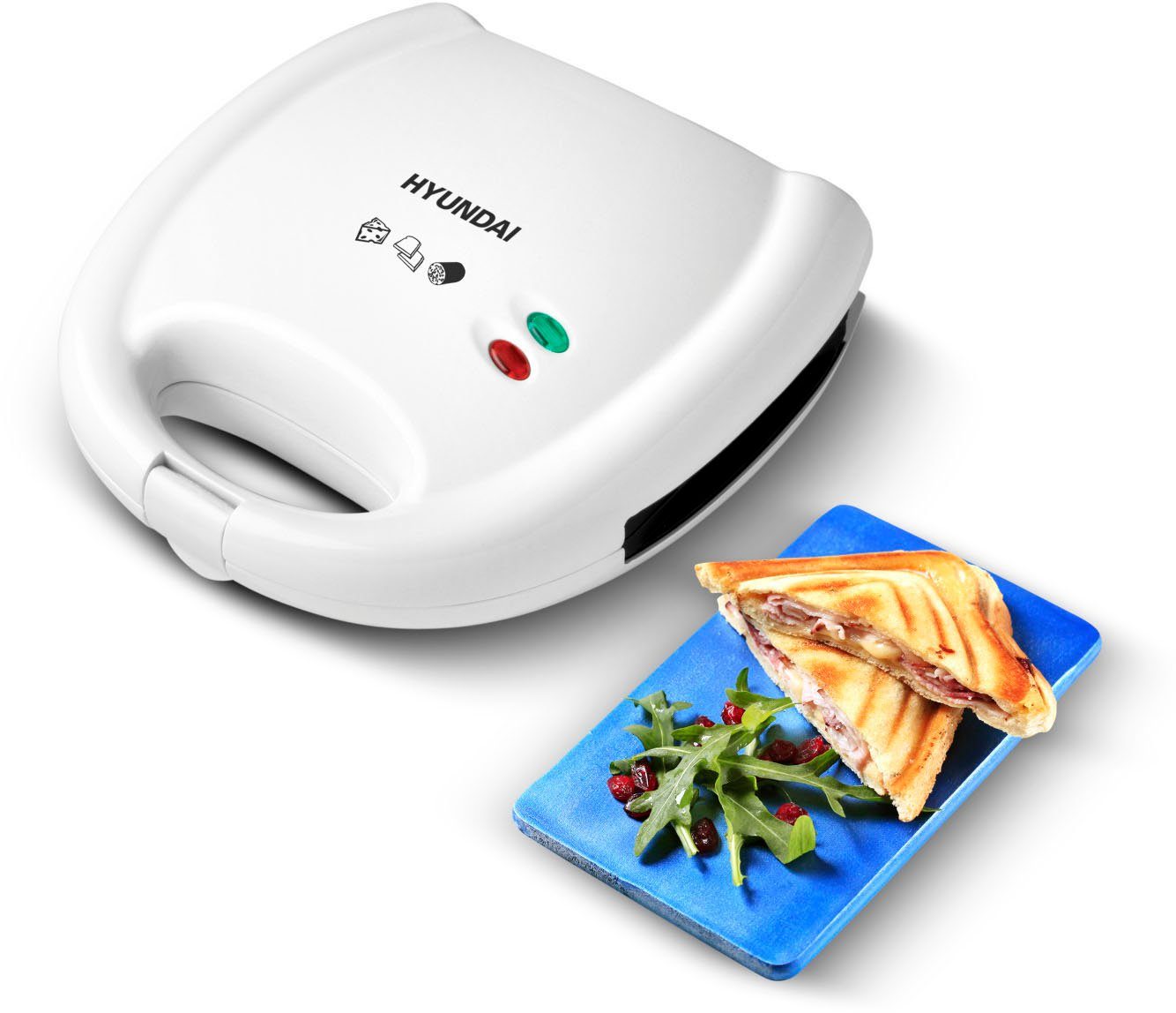 Hyundai Sandwichmaker SM626, 750 W, Lichtsignalisierung, Sicherheits-Thermosicherung, Temperaturautomatik