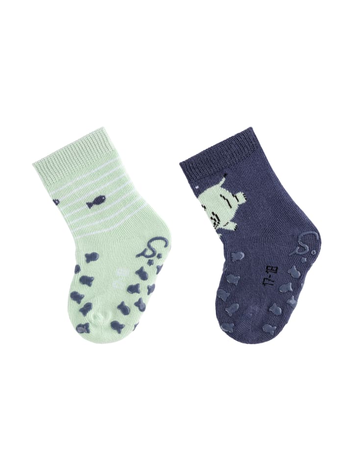 Sterntaler ABS Krabbelsocken 2er-Pack Nilpferd in helles grün günstig kaufen