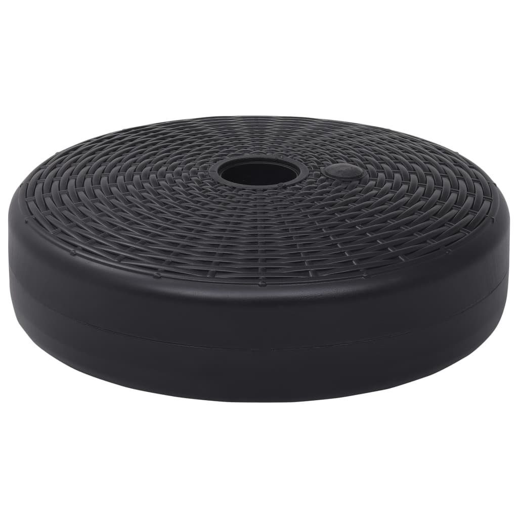 vidaXL Schirmhalter Sonnenschirmständer Sand Wasser 24 L Schwarz