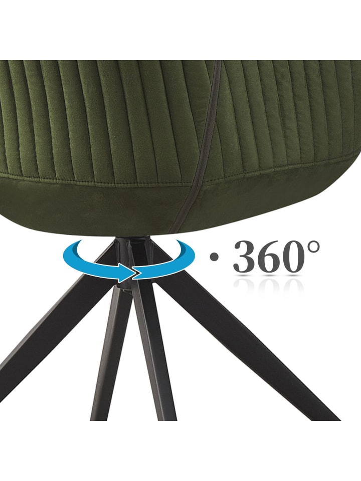 B&D Home Drehstuhl KATJA in Grün - (B)58 x (H)81 x (T)60,5 cm günstig kaufen onesize