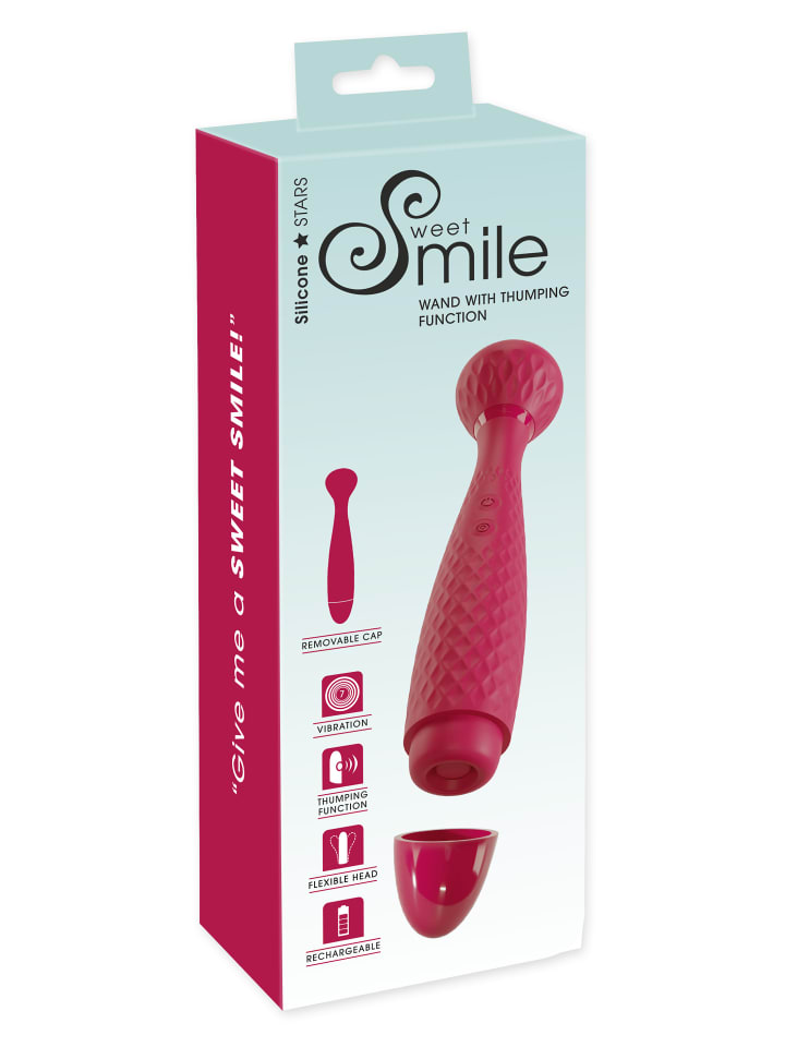 Sweet Smile Massagestab Wand with Thumping Function in rot günstig kaufen 22,5