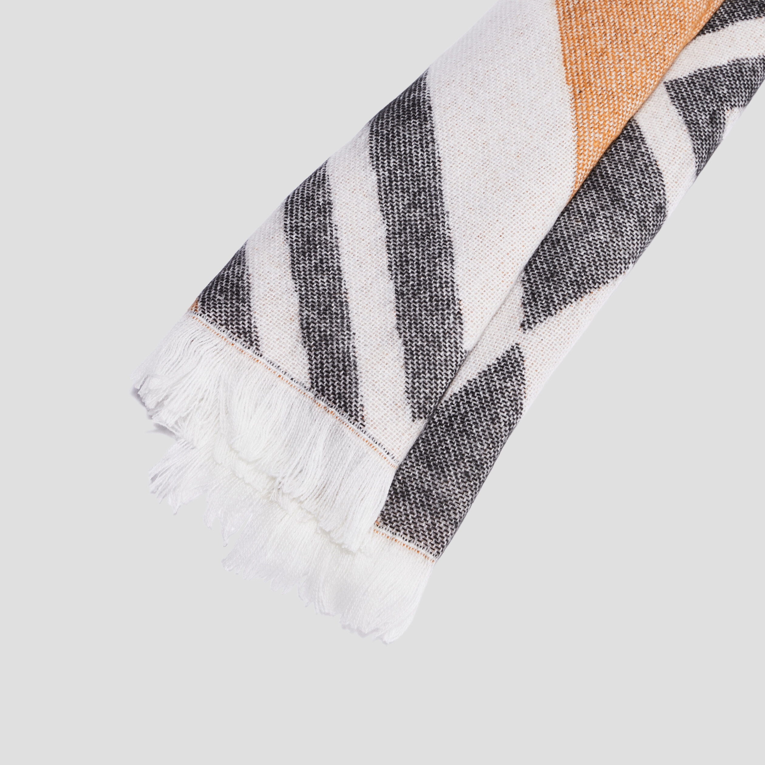 Écharpe à franges avec motifs multicolore femme | La Halle
