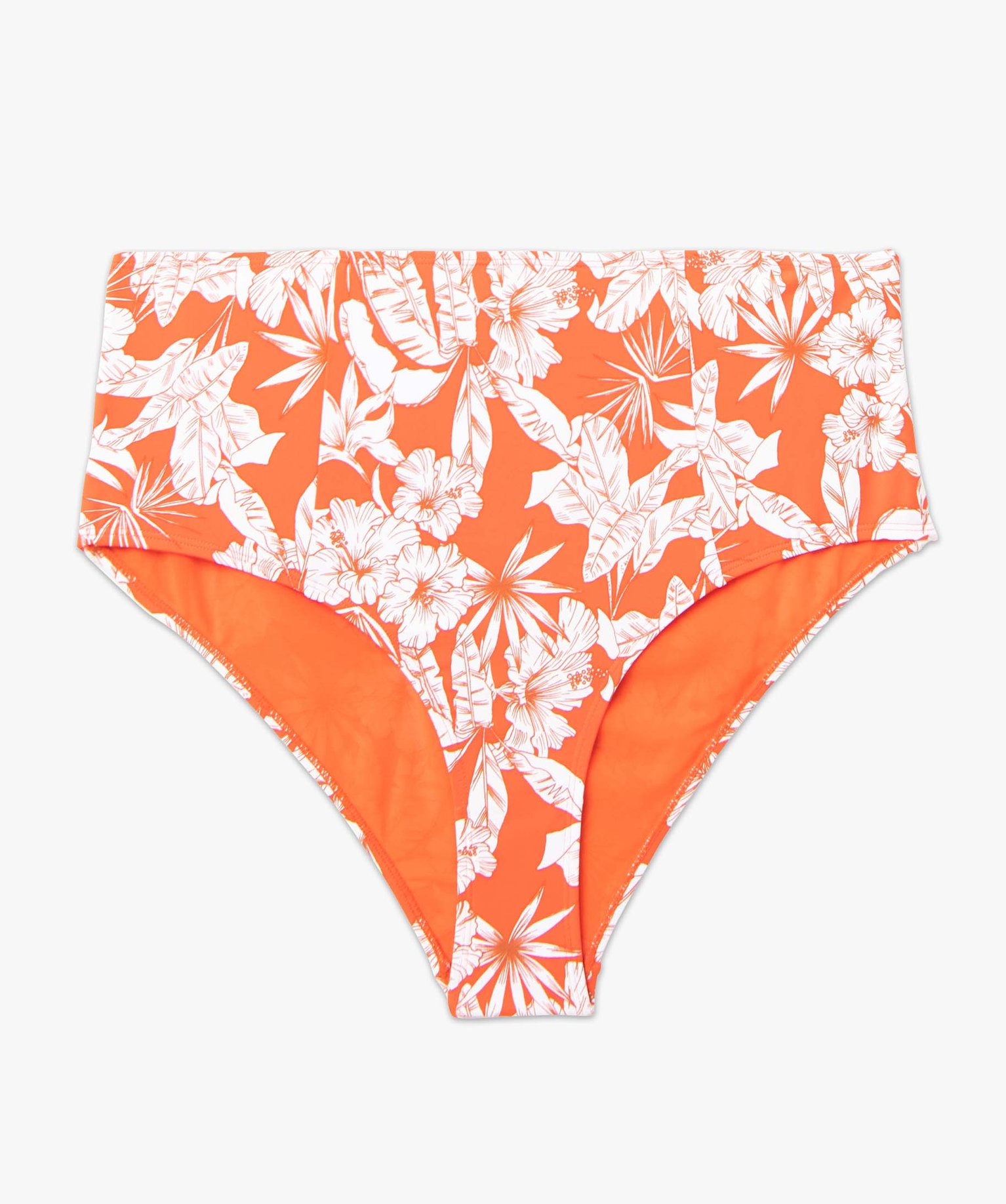 Bas de maillot de bain femme grande taille à taille haute imprime | GEMO