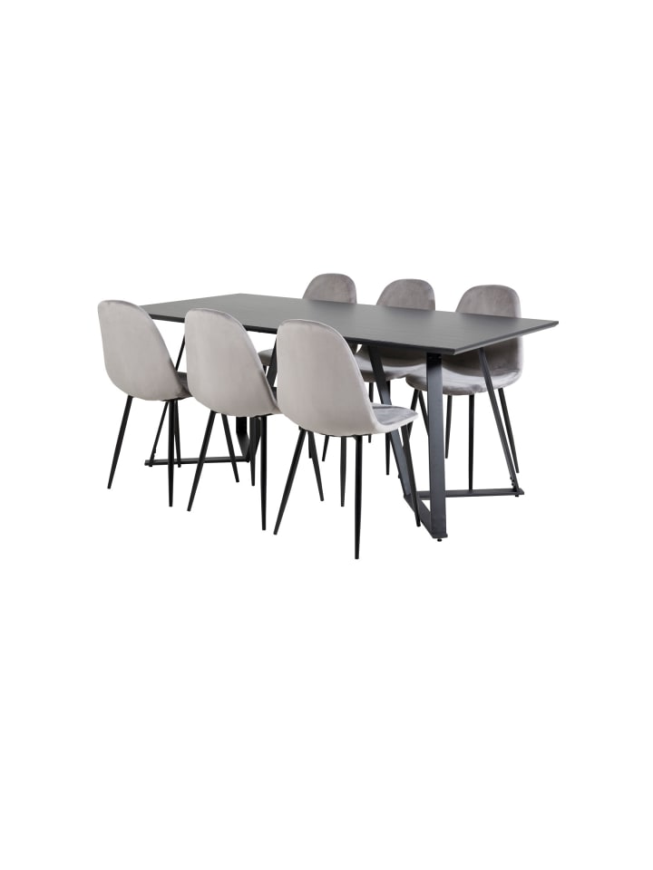 ebuy24 Essgruppe Marina 27 (7-teilig) Grau 90 x 180 cm günstig kaufen onesize
